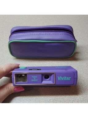 Vivitar - Vintage Purple & Green Avon 1C 100 Point 'N Shoot Camera, Good